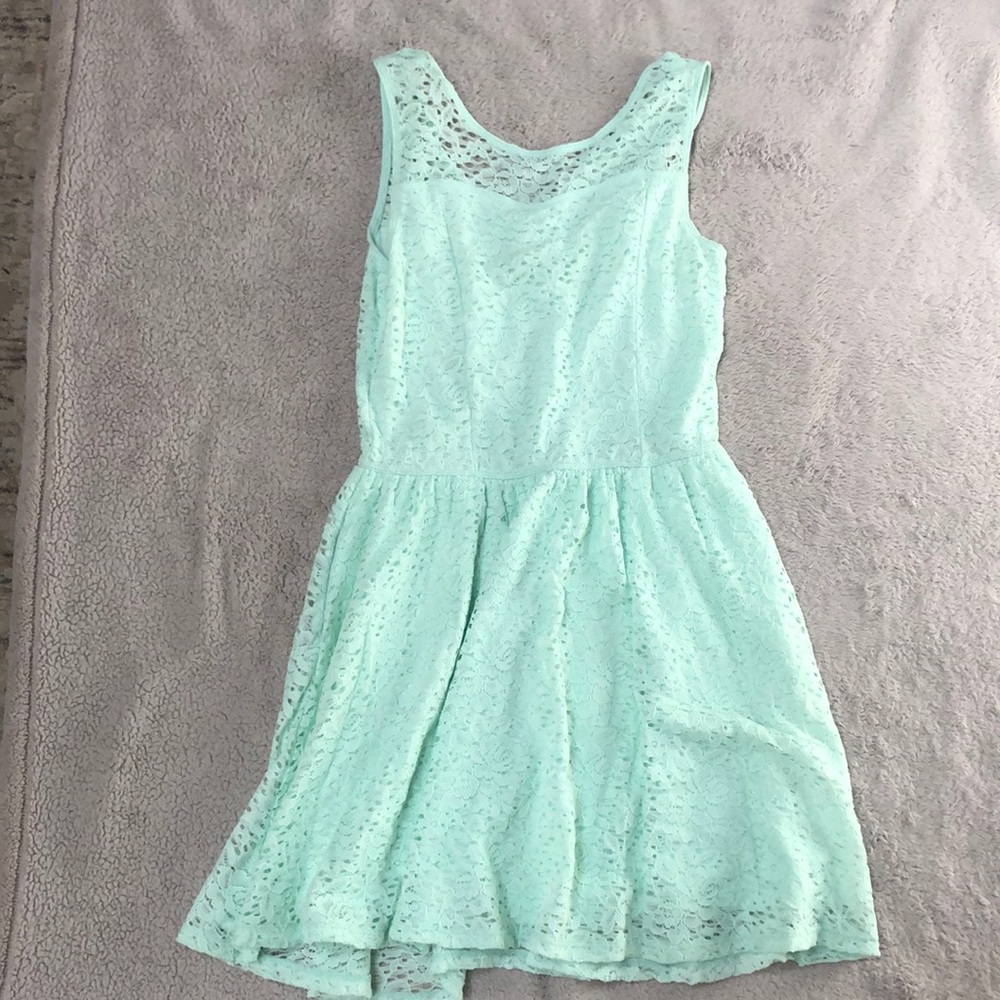 Abercrombie kids 13/14 mint green lace dress